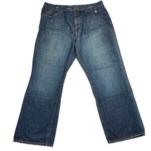 COOGI Australia Men’s Jeans Blue Embroidered Circle Pockets Y2K Baggy Hip Hop 44